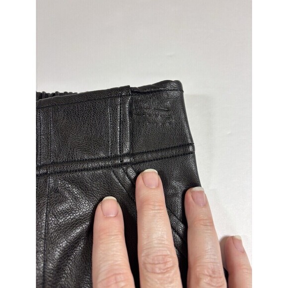 Spanx Faux Leather Joggers Black Medium Elastic Waist Pockets - Picture 12 of 16